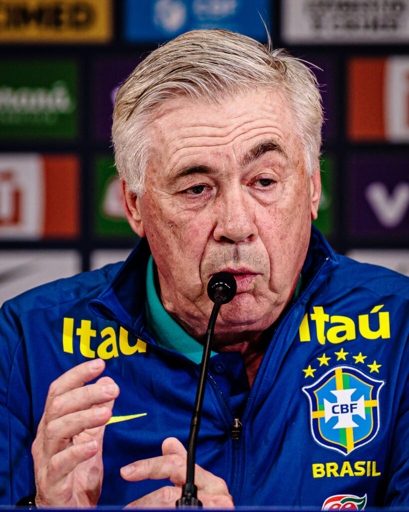 BRASIL SOBE NOVO COMANDO ANCELOTTI ASSUMI SELEÇAO BRASILEIRA NO SEU PRIMEIRO JOGO PELA SELEÇAO