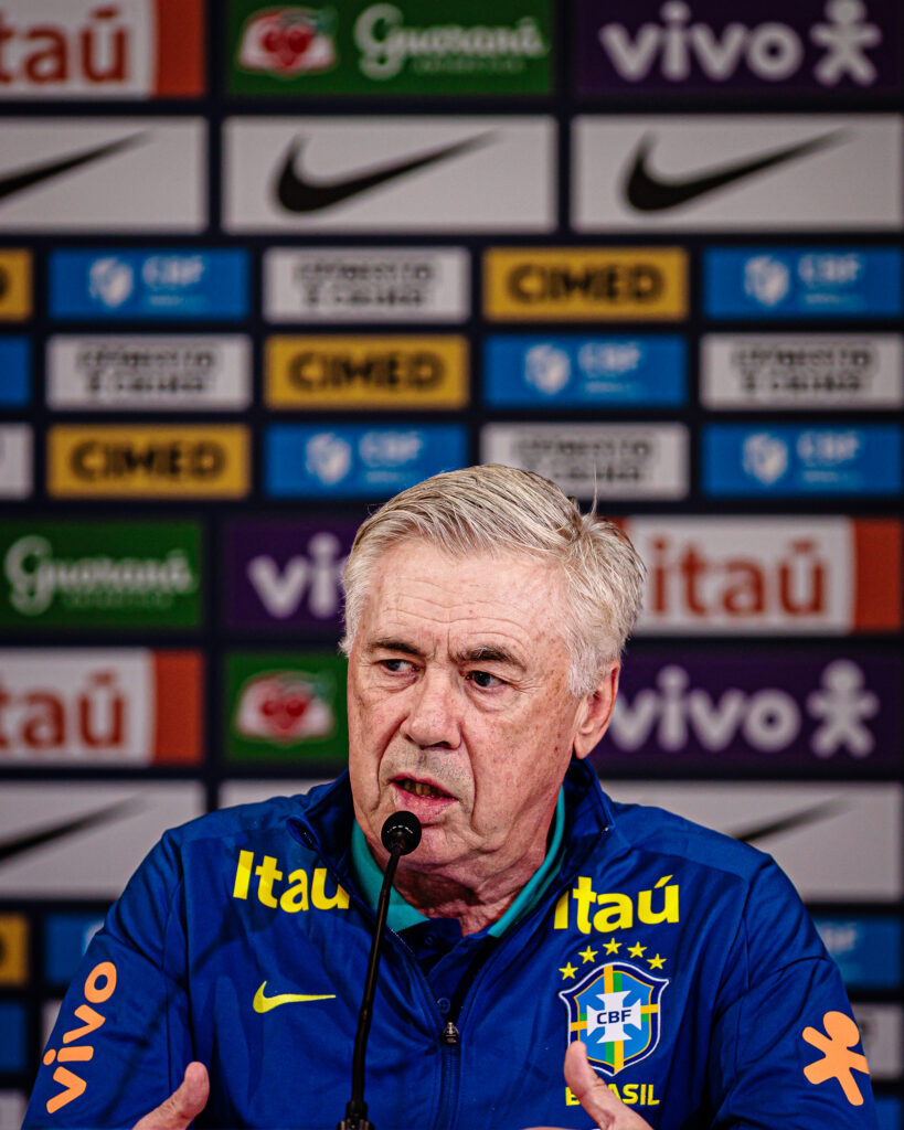 BRASIL SOBE NOVO COMANDO ANCELOTTI ASSUMI SELEÇAO BRASILEIRA NO SEU PRIMEIRO JOGO PELA SELEÇAO