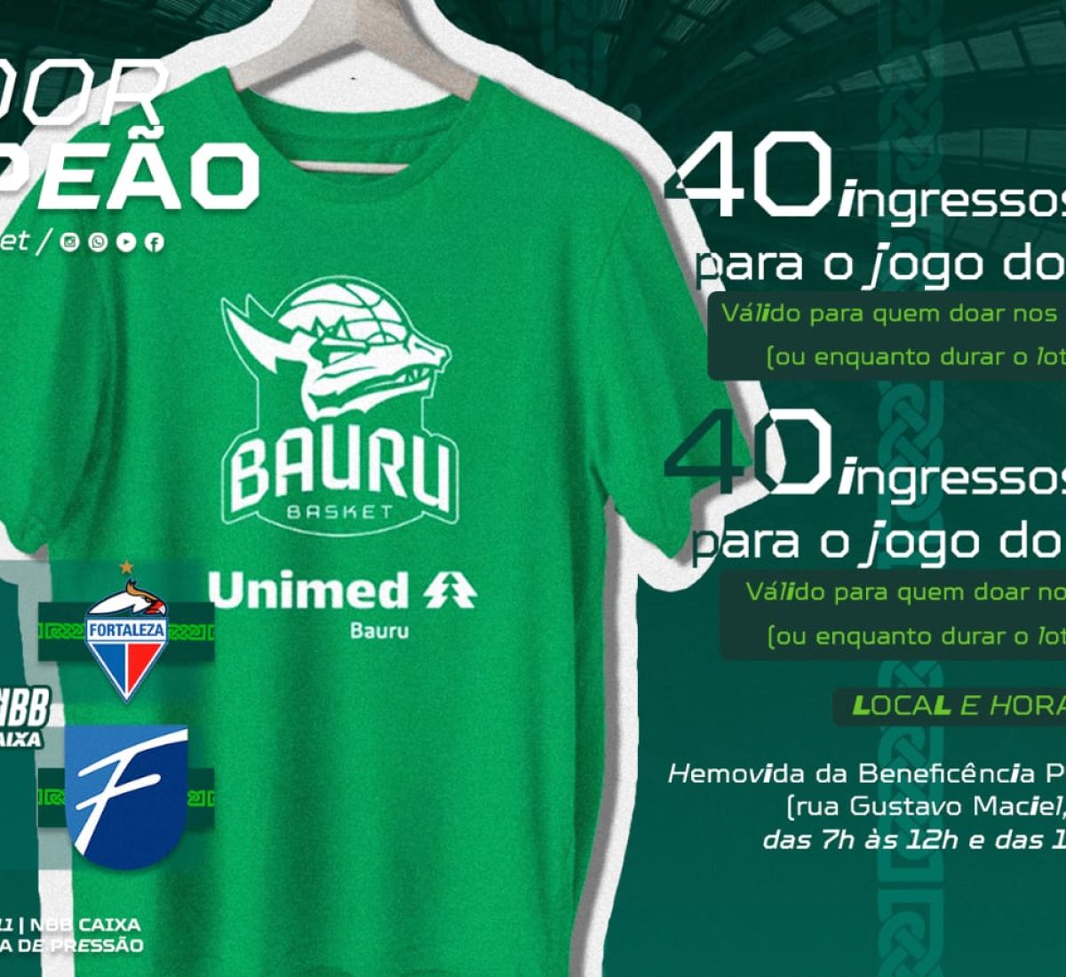 Bauru Basket e Unimed lançam mais uma edição da campanha "doador campeão"