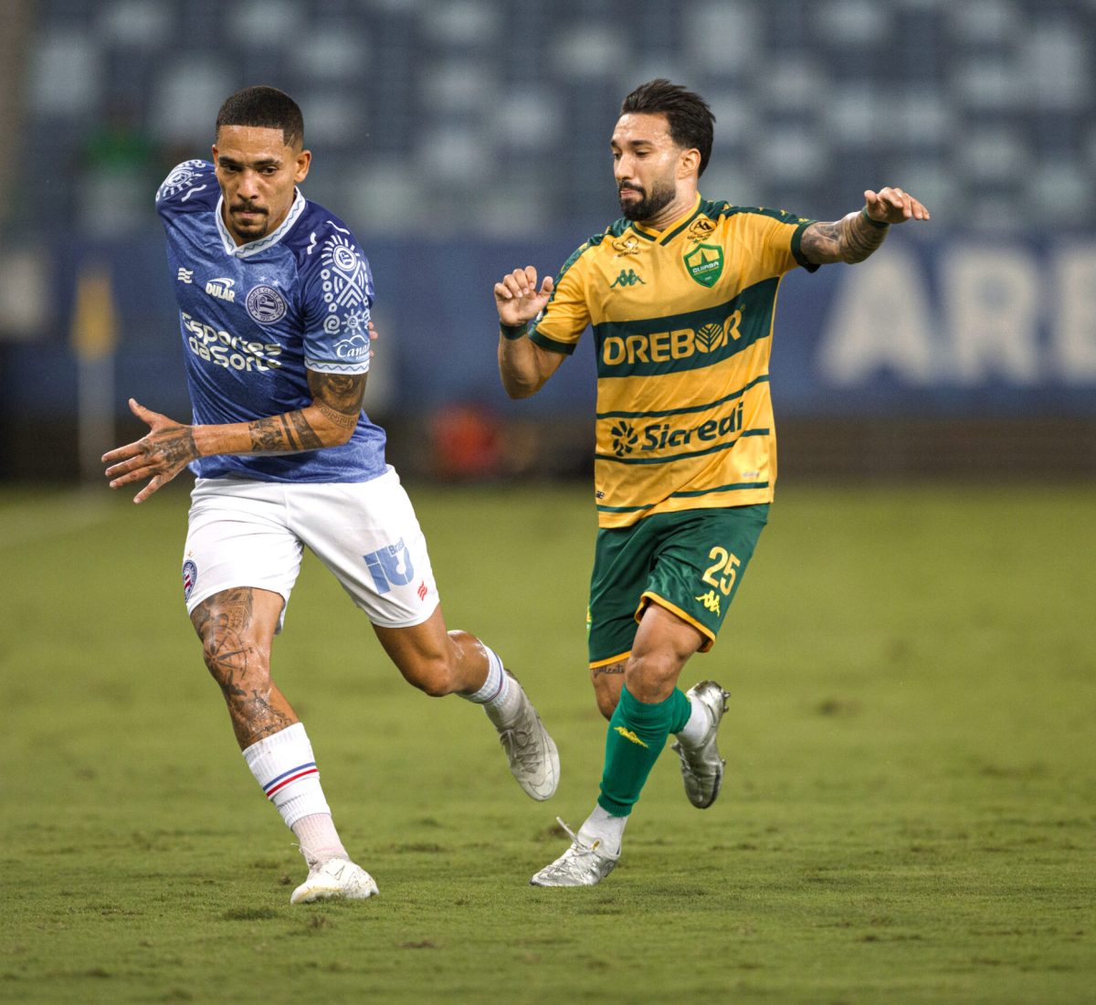 vitória do Bahia por 2 a 1. contra o cuiaba